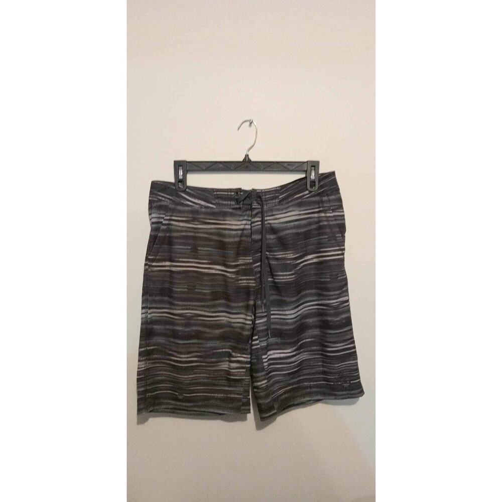 PrAna Men's Sediment Breathe Board Shorts 36 Multi stripped Swim Trunks